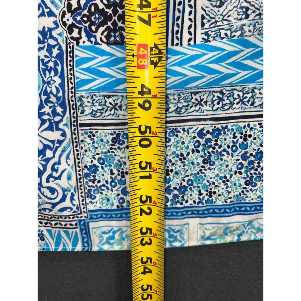 Chico’s Maxi Dress Size 1 Boho Geometric Tile Print Peasant Costal Beach A009018 - Picture 10 of 12